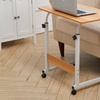 Image 5: Living And Home Height Adjustable Mobile Laptop Table on Wheels 