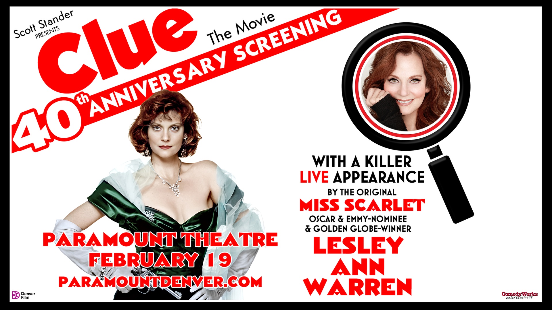 Clue: The Movie 40th Anniversary Screening on February 19 at 8 PM