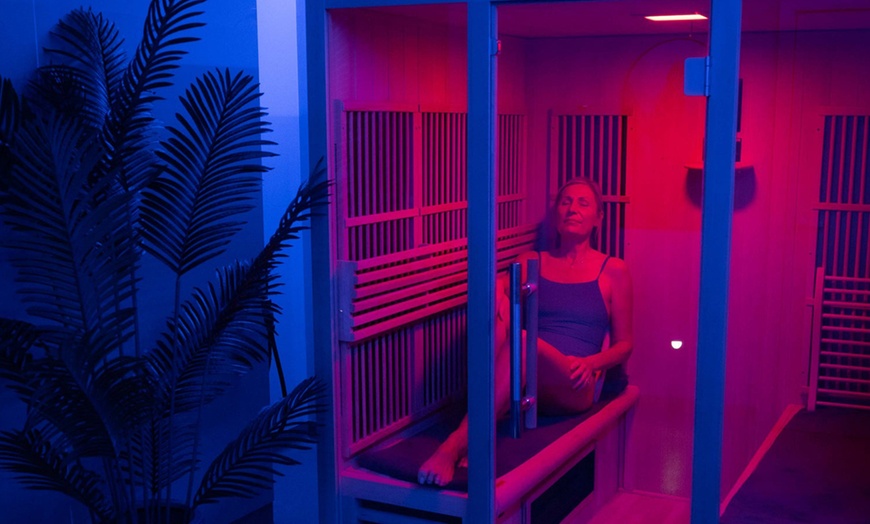 Image 1: Detox, Recharge & Glow: Choose Infrared Sauna, Lymphatic Roll, or Red Light Therapy