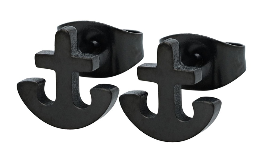 Image 60: Akzent Edelstahl-Ohrstecker für Damen