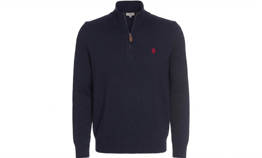 Image 3: Pull à col zippé de US Polo