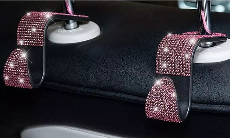 Bling Car Seat Headrest Hooks 4 Pack