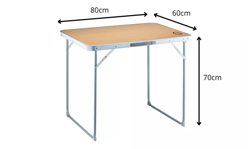 Table pliante valise pour 4 ou 6 personnes, marque O'Camp
