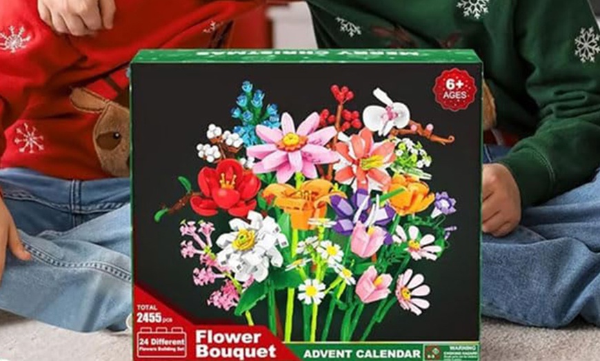 Image 7: Adventskalender mit Blumenstrauß-Bausteinen