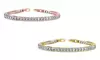Princess Cut Crystal Tennis Bracelet Made With Crystals From Swarovski
