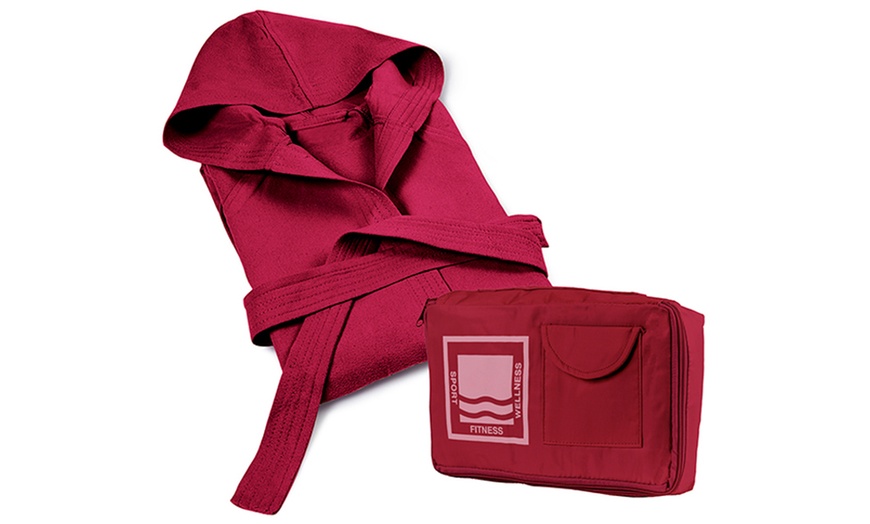 Image 18: Sneldrogend microfiber badjas met capuchon