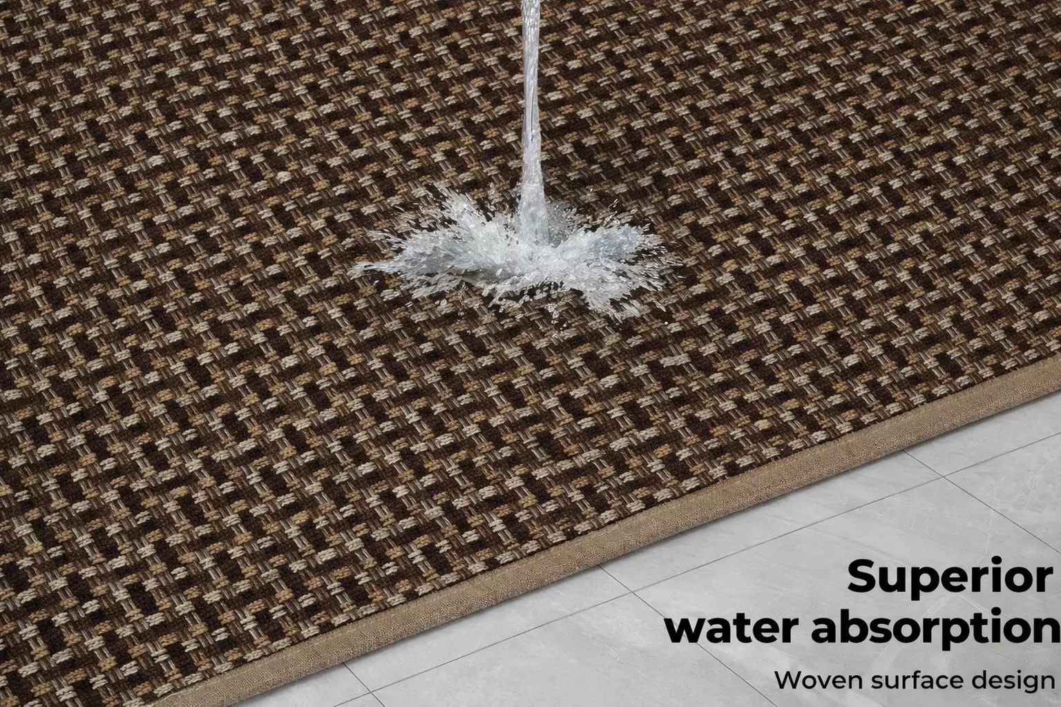 Marlow Non-Slip Kitchen Mat Set in Woven and PU Blend Options