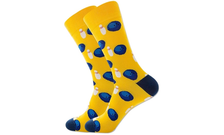 Image 7: Up to 10 Packs of Men's Ball Print Socks