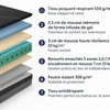 Image 7: Matelas Sampur hybride mémoire de forme gel et ressorts ensachés