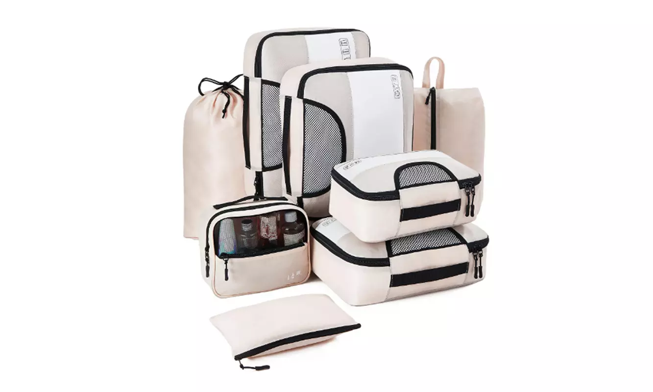 8-Piece Suitcase Compression Packing Cubes