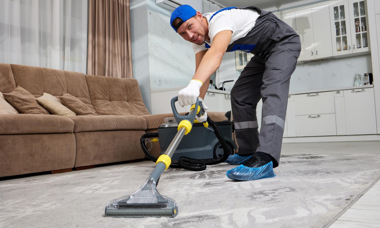 Freshen Up Your Living Area with Steam Cleaning for 1 or 2 Rooms