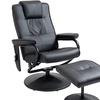 Image 9: HOMCOM Recliner Massage Chair with Footstool