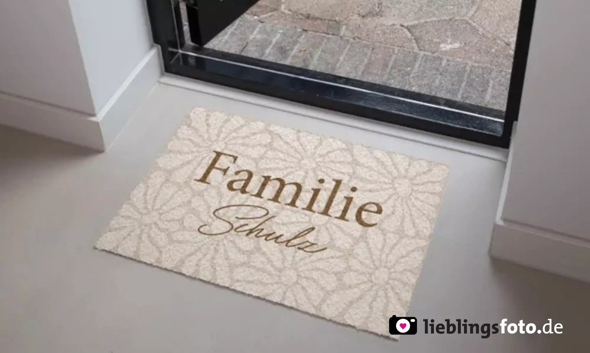 Fußmatte mit Namen in Design nach Wahl