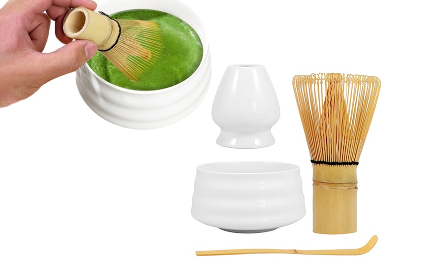 Image 1: Four-Piece Traditional Japanese Matcha Tea Set