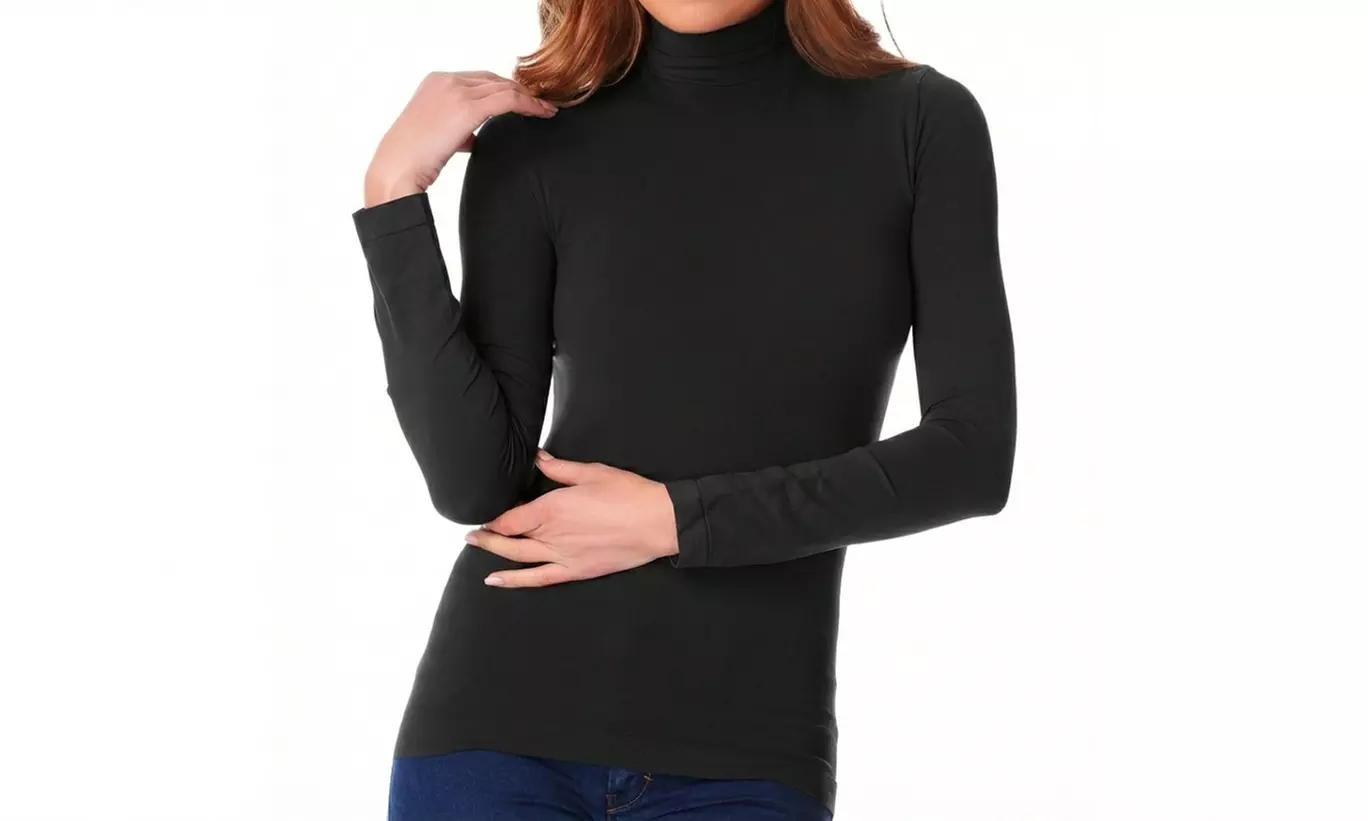 Set van 3 thermoshirts met hoge hals in kleur en maat naar keuze - Second Medium