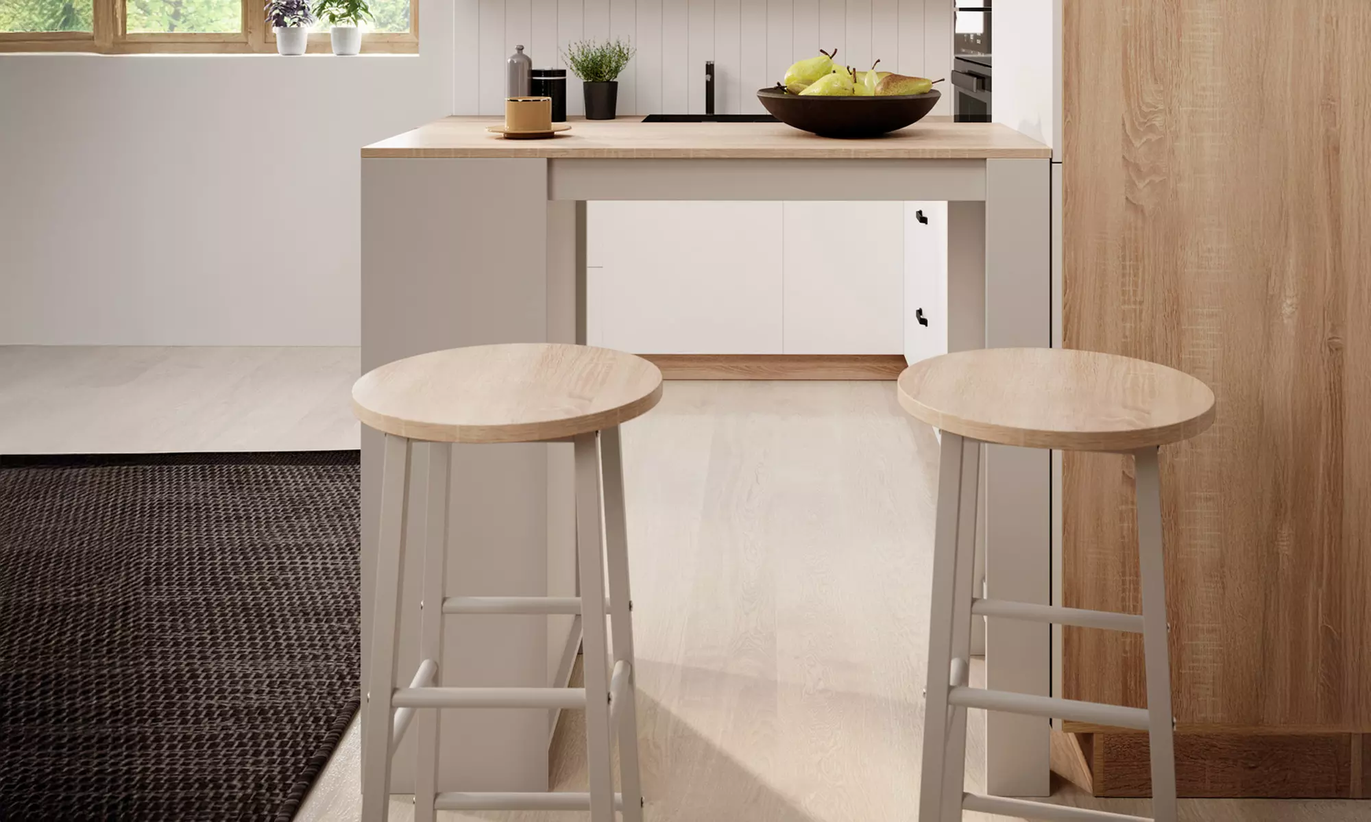 Stehtisch „Kyra“ opt. inkl. 2 Barhockern