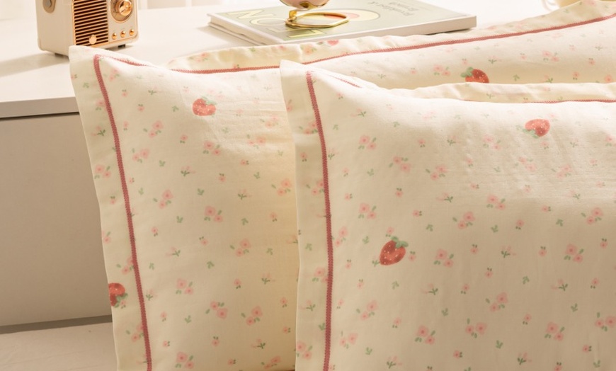 Image 12: Breathable Pure Cotton Kids Pillowcase Pair