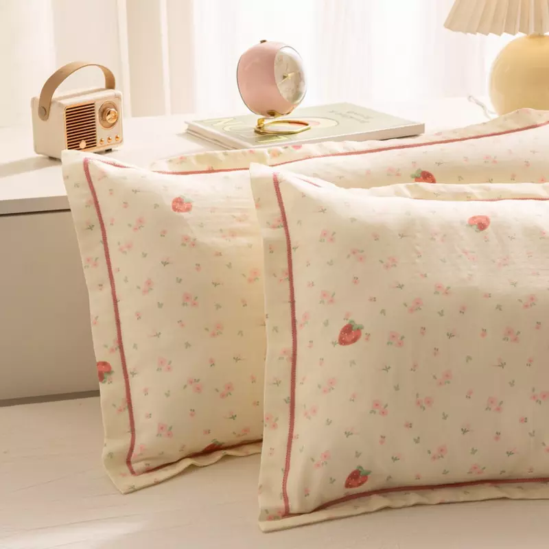 Breathable Pure Cotton Kids Pillowcase Pair