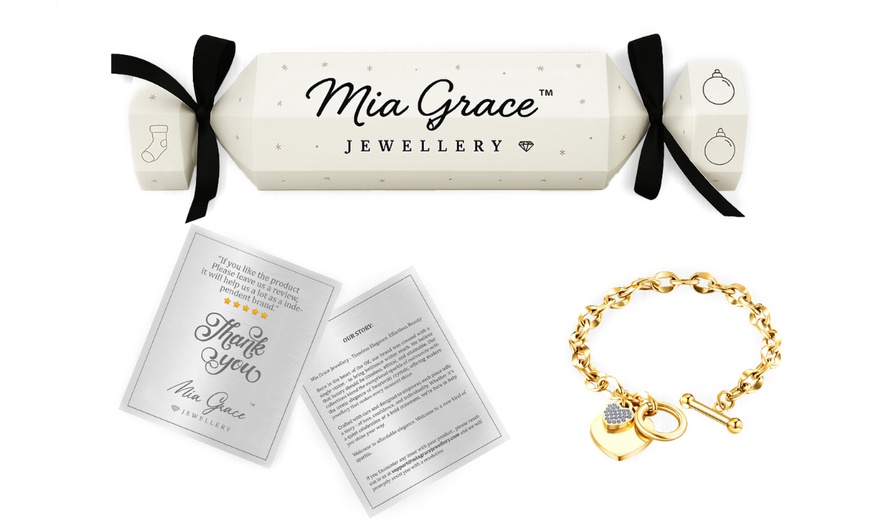 Image 4: Heart Toggle Bracelet with 25 Crystals from Swarovski - Christmas Gift Packaging 