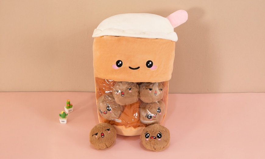 Image 19: Cute Cartoon Plush Stuffed Back Cushion