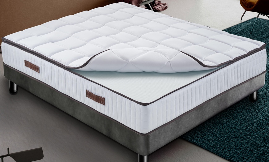 Image 2: Materasso con topper in memory foam ortopedico e sfoderabile