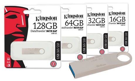 Chiave USB 3.0 Kingston SE9 G2 DataTraveler, disponibile in 4 capacità