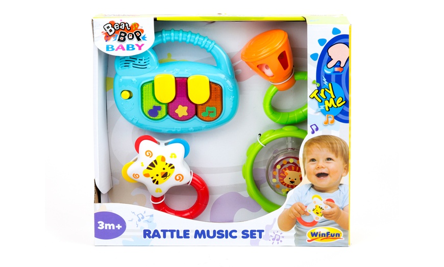 Image 3: WinFun 4-Piece Rattle Musical Set