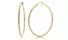 Paris Jewelry 18k Yellow Gold Plated Hoop Earrings (50mm Dia)