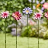 Image 7: 6 or 12 Pack of Metal Flower Stakes - Pansy / Sunflower / Daisy
