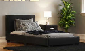 Lisbon Faux Leather Bed