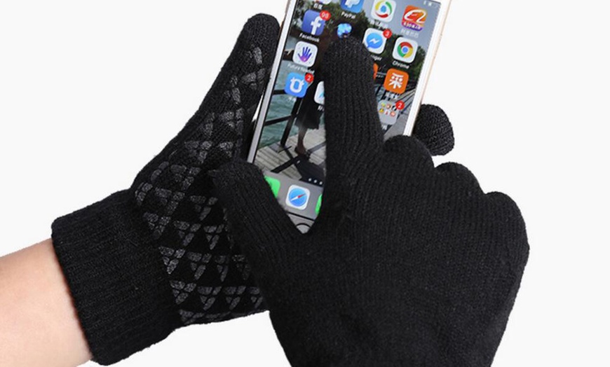 Image 6: 1x oder 2x Anti-Rutsch-Handschuhe mit Touchscreen-Funktion