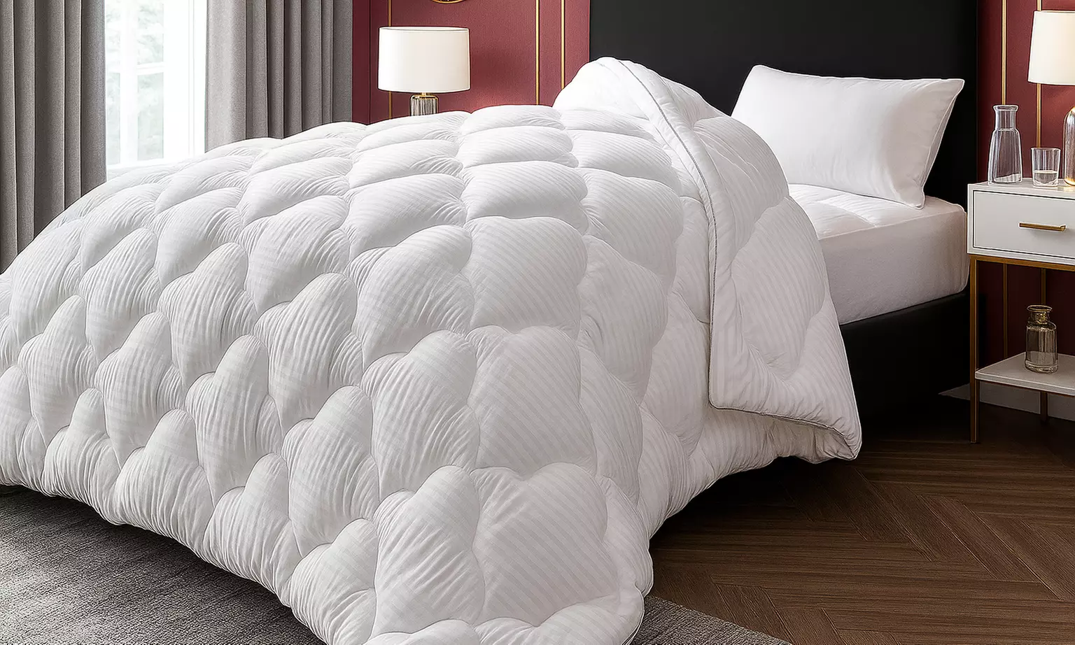 Couette chaude "Luxe" 600 g Sampur, respirante avec bande d'aération, 140 x 200 cm - Primary Image