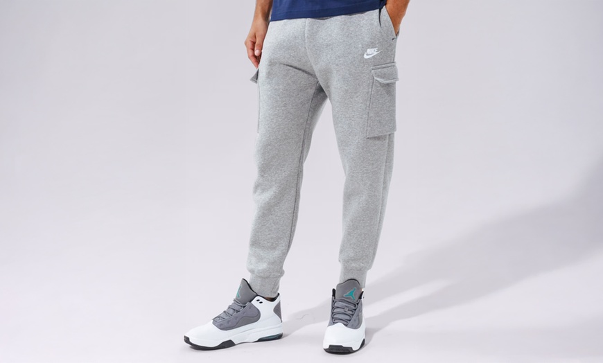Image 3: Nike Sportswear Club Fleece Cargo Trousers - Black or Grey