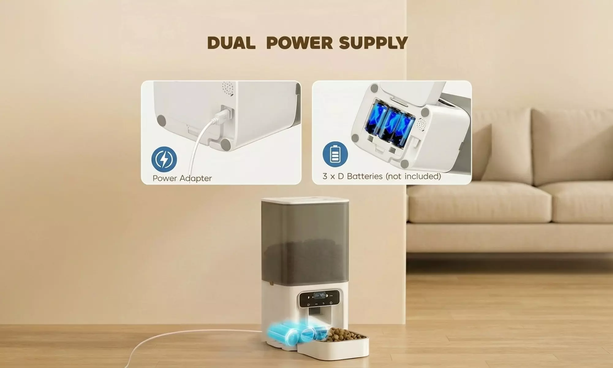 PawHut 4.5L Automatic Cat Feeder with Voice Recorder