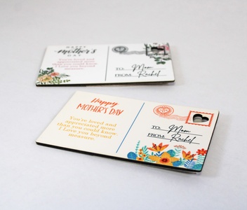 Wood Postcard - Mother's Day - Multiple Options | Shipping Not Included - Etchey