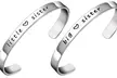 1, 2 ou 3 bracelets avec inscription gravée pour sœurs en anglais - Second Medium