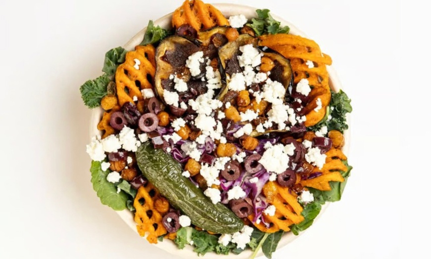 Image 4: $20 or $40 to Spend, $13.50 for a Small Bowl, Pita Chips, Fries & More