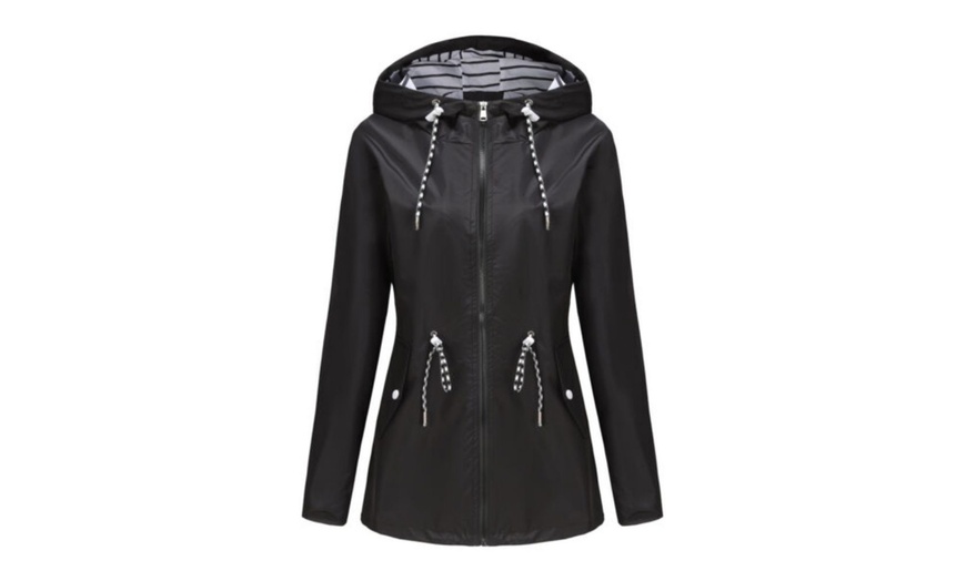 Image 7: Athletic Windbreaker Jacket Water-Resistant Raincoat