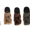 Image 1: Curly Long Wig Baseball Cap