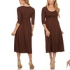 Image 4: MOA Collection Women's Solid Casual Relaxed-Fit Pleated Maxi Dress