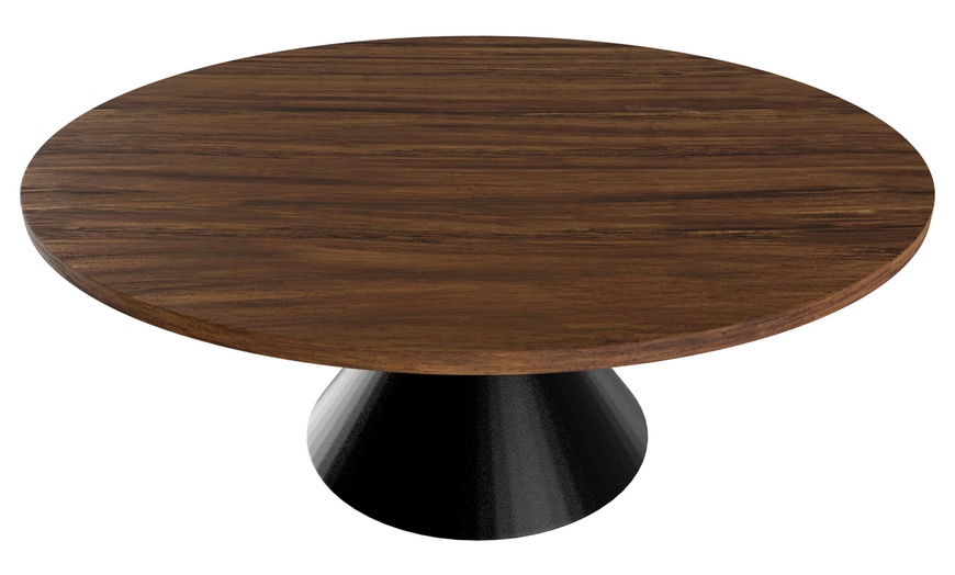 Image 8: Tavolo rotondo con base a doppio cono