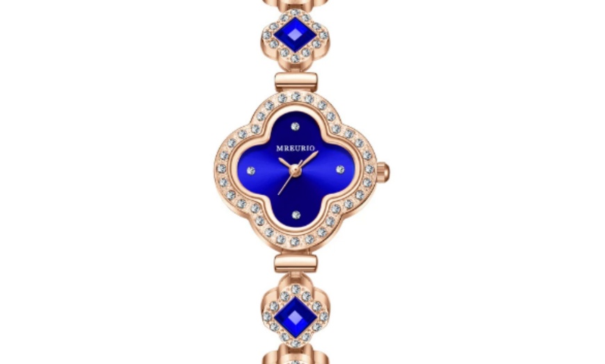 Image 2: Four-leaf Clover Bracelet Quartz Watch