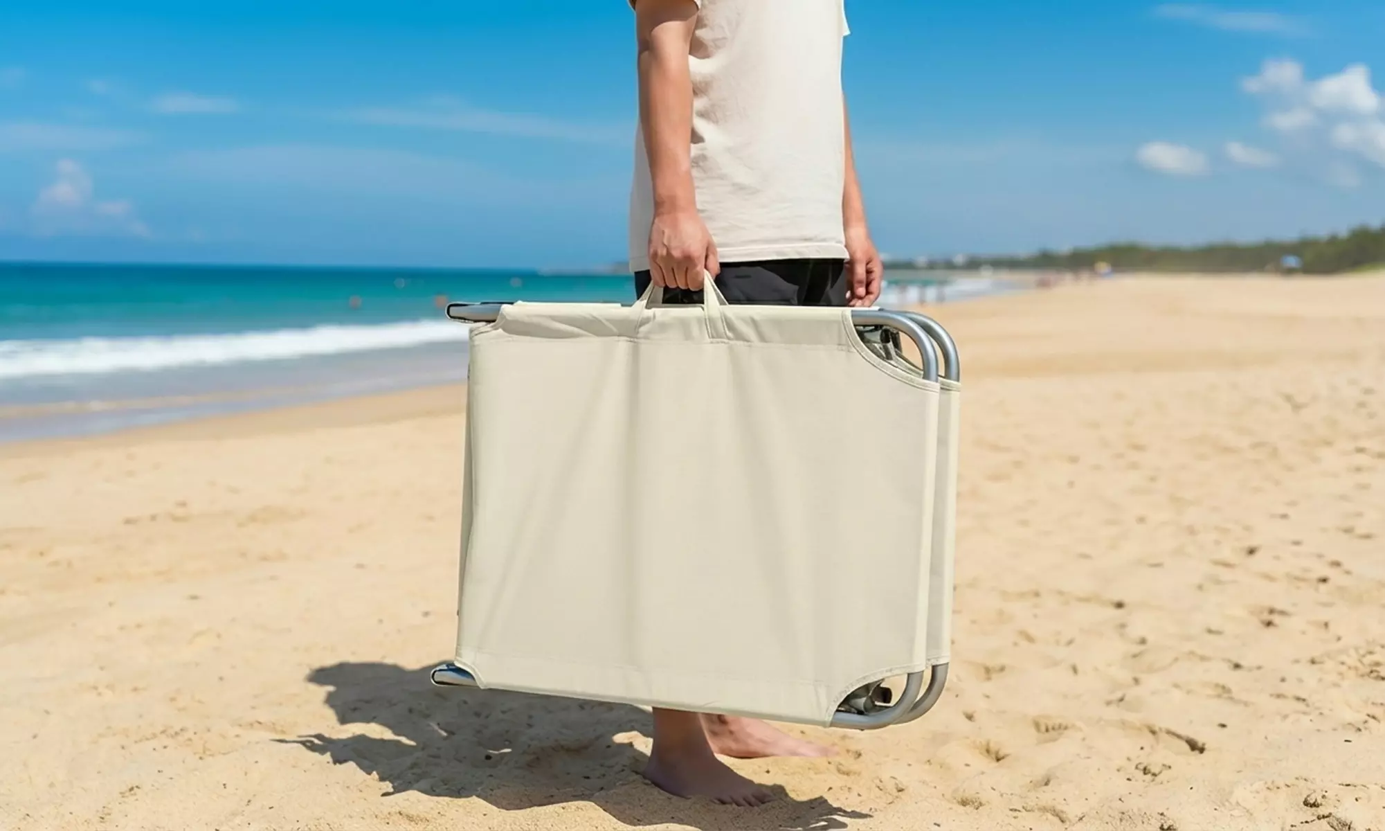 Lot de 2 chaises longues "Santa Fe" avec parasol