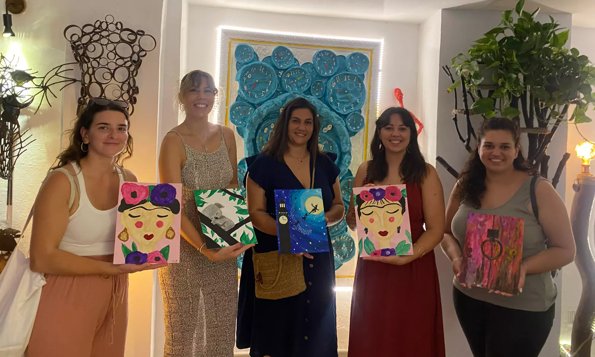 Taller de pintura con copa de vino o refresco para 1 a 6 personas