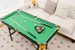 Costway 47" Folding Billiard Table Pool Game Table Indoor Kids w/ Chalk - Second Medium
