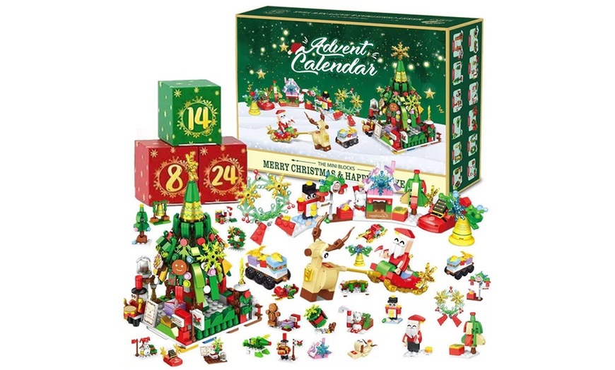 Image 7: LEGO Inspired Christmas Advent Calendar Building Blocks for Adults