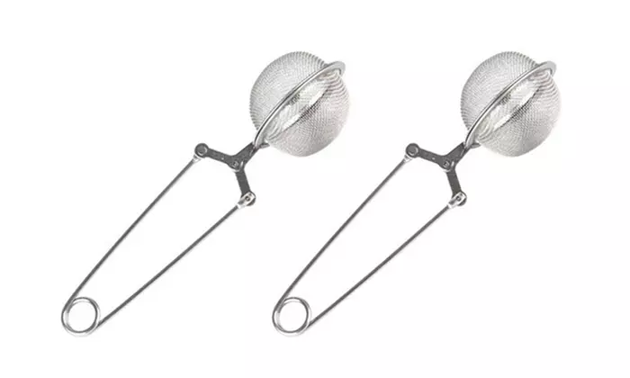 2PCS Stainless Steel Mesh Ball Tea Infuser Tea Leaves Herb Filter Strainer