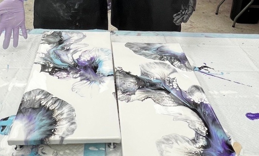 Image 8: Fluid Art Date Night: Create a Masterpiece Together 