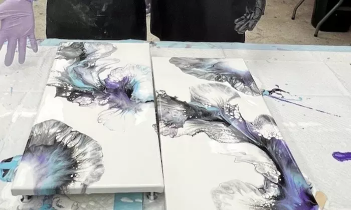 Valentine's Fluid Art Date Night: Create a Masterpiece Together