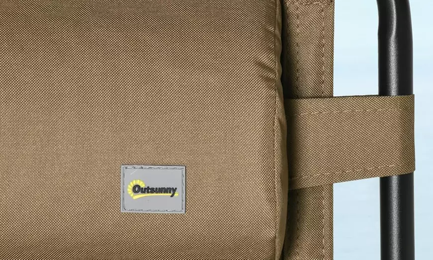 Image 4: Outsunny Set of Two Zero Gravity Lounger Chairs